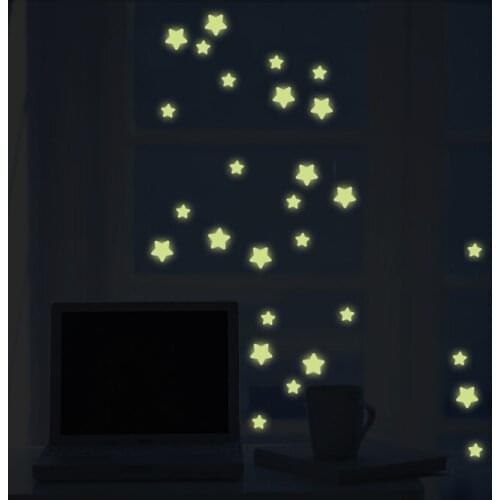 DIY Luminous wall stickers night stars fluorescent dark Wall Stickers PVC Decoration DIY Home Living Room stickers Y0033