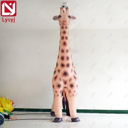 Giant Inflatable Giraffe Model Inflatable Cartoon Animal for Display Advertising Party Event Decoration