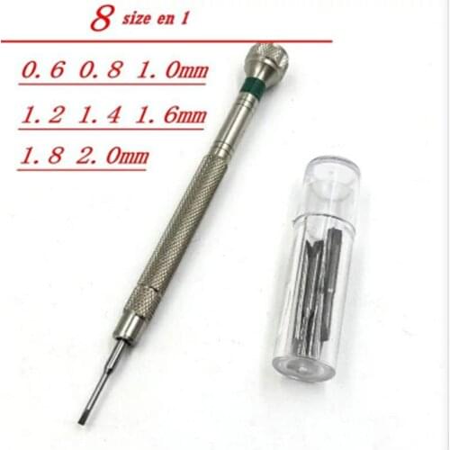 Watch maintenance tool special slotted screwdriver for watch with eight different sizes