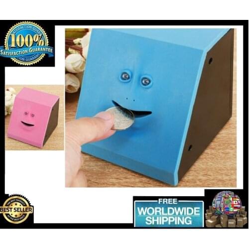 Face Money Eating Box Piggy Bank Cat Saving Box Coins Box Money Coin Saving Bank For Children Gift Candy Machine Home Decoration