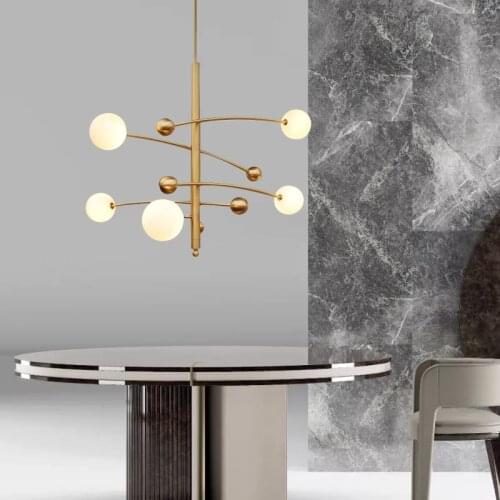 Small apartment living room lamp restaurant lamp molecular light magic bean lamp chandelier creative personality shop Nordic