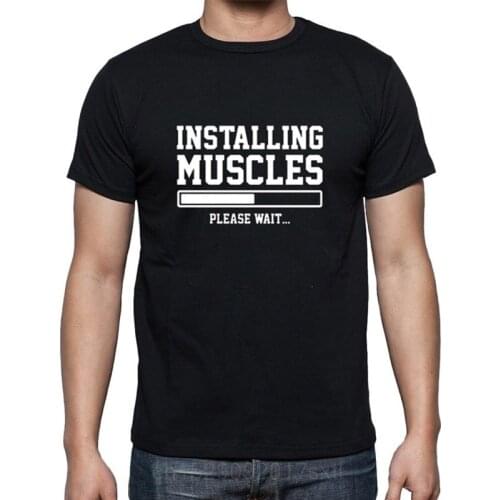 2020 New Summer Style INSTALLING MUSCLES FUNNY PRINTED MENS LIFTBRO WORKOUT SLOGAN BIRTHDAY TShirt Tee Shirt Size XS-2XL