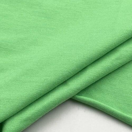 Width 68'' Solid Color Comfortable Soft Elastic Knitted Lycra Cotton Fabric By The Yard For T-Shirt Dress Material