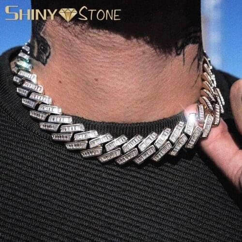 Iced Out Women Men Jewelry Hip Hop Bling Micro Pave 5A Cz 19mm Width Cuban Link Chain High Quality Big Heavy Chunky Necklace