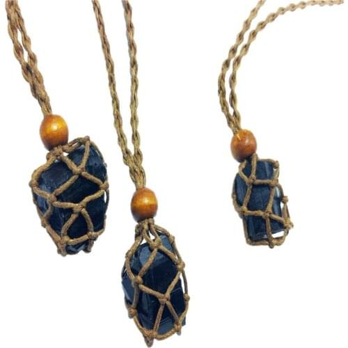 Natural Black Tourmaline Stone Necklace Tourmaline Pillar Pendant Amulet Free Form Crystal Healing Pendant Fashion Jewelry Gift