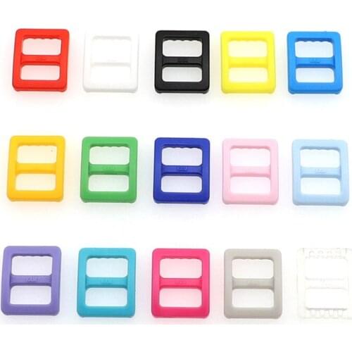 10 Pieces 10MM Plastic Day Buckle Plastic Three Gear Adjustment Trape Buckles Opening Square Buckle Plastic For Belt