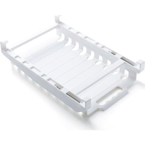 Rail Storage Hanging Rack Sealed Food Bag Hanger Sliding Rail Tray Retractable Fresh-keeping ABS Refrigerator Shrink Organizer