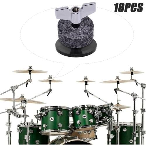 18pcs/set Durable Quick Release Cymbal Stand Wing Nut Drum Cymbal Accessory Silver Percussion Instruments Musical Accessories