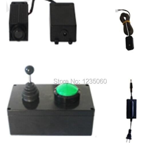 Real life escape game cradle head controller adjust moving lasers open lock to escape from chamber room takagism