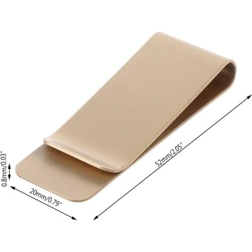 Slim Pocket Brass Metal Clip Men Purse Credit Card Cash Clamp Money Clip Wallet