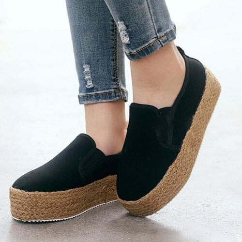 Spring Summer Women Flats Shoes Platform Sneakers Slip On Flats Leather Suede Ladies Loafers Moccasins Casual Shoes Creepers