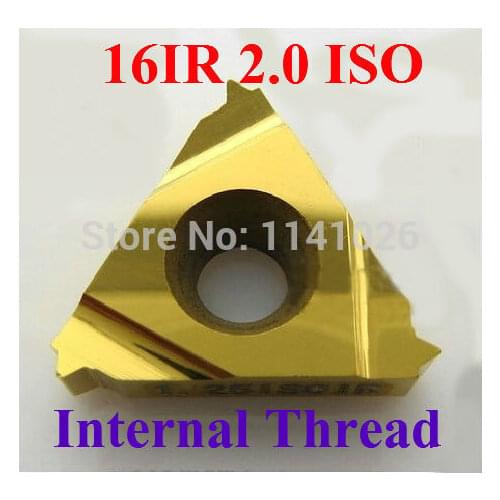 16IR 2.0 ISO Carbide Threading Inserts Internal Threading Insert Indexable Lathe Inserts for Threaded Lathe Holder