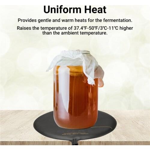 InkbirdPlus Waterproof Fermentation Heating Pad 25W Removable Warm Hydroponic Heat Mat for Brewing Seedling Plant Germination