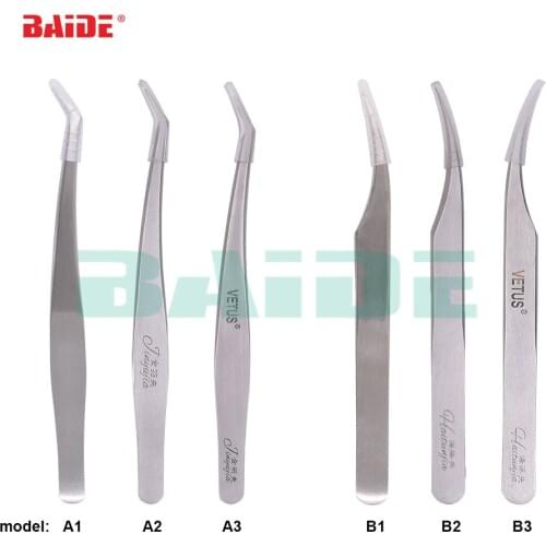 High Quality False Eyelash Extensions Tweezers Wearing False Lashes For Beautician Tweezers Eyelashes Opening 100pcs/lot