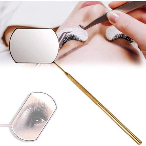 Eyelash Extension Mirror Large Makeup Mirror Magnifying Beauty Long Handle Mirror for Checking False Eyelashes Tools Makeup Tool