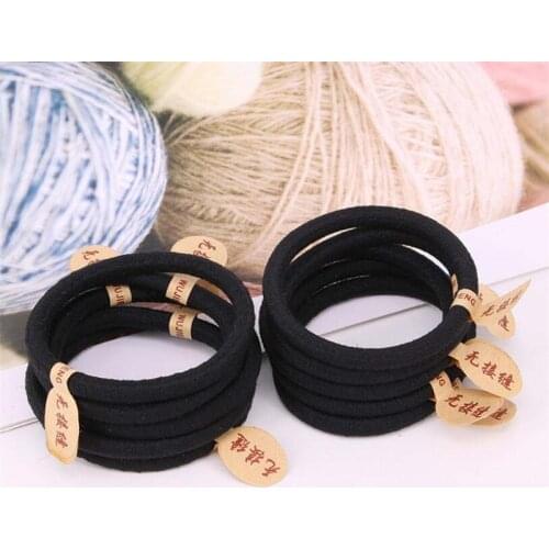 10PCS/Lot Fashion Hair Accessories For Women Black Elastic Hair Rubber Bands Girls Lovely Hair Ropes Ponytail Holder