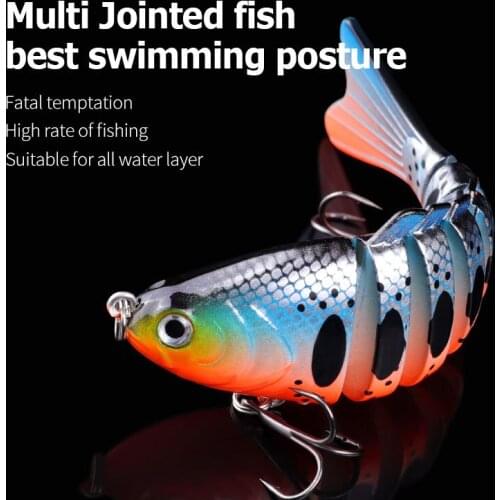 10cm Lure Plastic HardArtificial Multi Jointed Sections Hard Bait Knotty Fish 7-section Bionic Lure Lure Fishing Tools