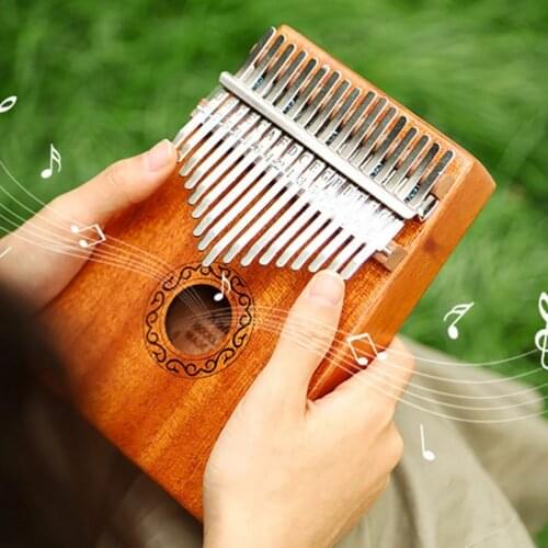 17 Keys Finger Thumb Piano Mahogany Body Musical Instrument Kalimba Musical Toys for Kids Birthday Christmas Gift