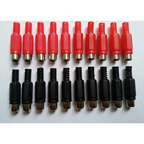 20PCS Solder RCA Plug Female Audio Video Adapter Connector Professional