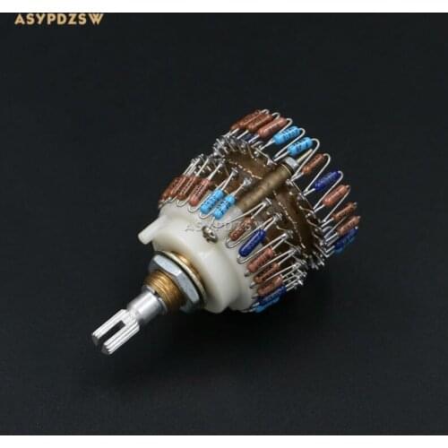 23 Step pinion handle stepping potentiometer 10K/50K/100K (2 Channel) Power amplifier Volume potentiometer