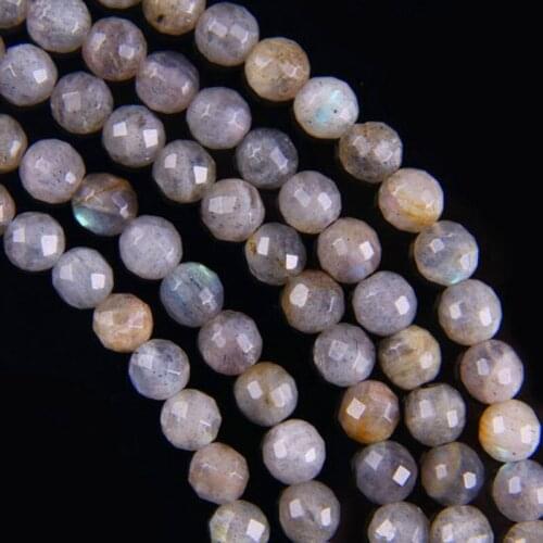 6MM Labradorite Faceted Loose Beads Strand 15.5 Inch Jewelry For Woman Gift Making A205
