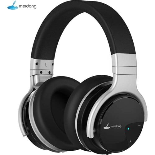 Meidong E7B Bluetooth Headphones Active Noise Cancelling Headphone Wireless Headset 30 hours Over ear with microphone Deep bass