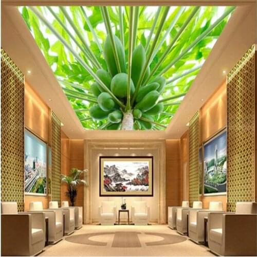 Beibehang Large Custom Wallpaper Green Coconut Tree Cottage Living Room Bedroom Background Mural House Decoration