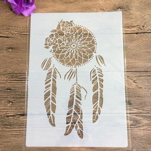 Mandala Floral Border A4 Decorative Stencils 29cm DIY Wall Painting Scrapbook Coloring Embossing Albumfor painting and decor