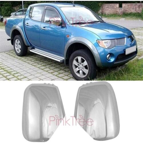 For Mitsubishi Triton L200 2005-2014 Pajero Sport 2011 Side Wing Door Mirror Cover Decoration Car Styling Accessories