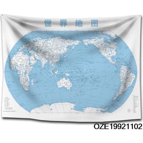 130x150cm The World Physical Map Flannelette World Map Without National Flag For Culture And Education