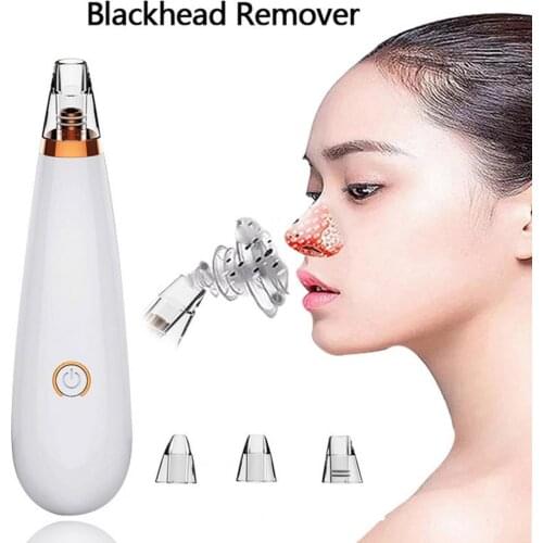 1Set Blackhead Extractor Three Gear Adjustment Low Noise Long Standby Time Black Spot Extraction Tool for Beauty Removal Tool