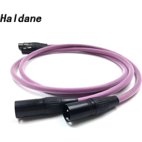 Haldane Pair Gold Plated XLR Balacned Audio Cable 3pin XLR Male to Female Amplifier Interconnect Cable with XLO HTP1 Cable