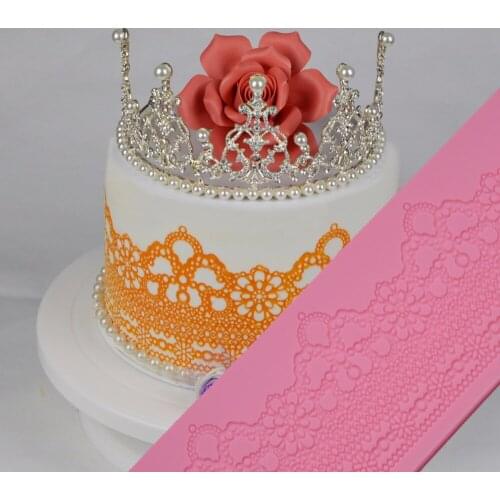 KLM Newest Lace Pattern Cake Decoration Silicone Mat Fondant Cake Decoration Molds
