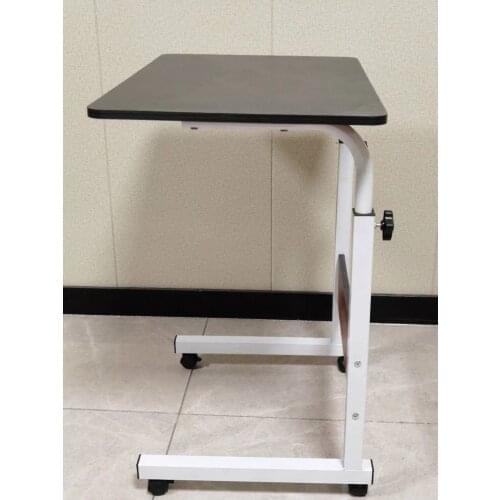 Computer Laptop Desk Height Adjustable Wooden Laptop Table Computer Standing Desk with Wheels