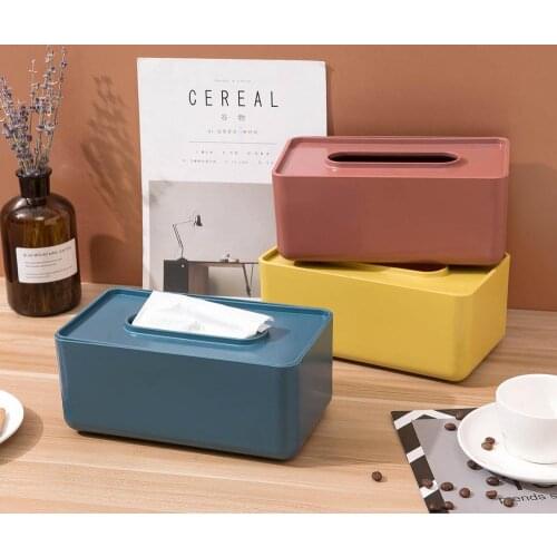 Tissue Box Rectangle Paper Towel Holder Desktop Napkin Storage boxes Container Kitchen Tissue Tray For Home Office