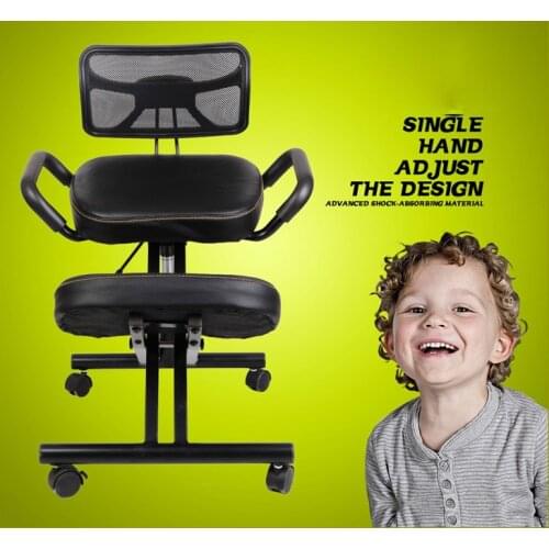 MESH BACK PU LEATHER SEAT IRON MATERIAL KNEELING CHAIR OFFICE CHAIR EXPORTED FRANCE