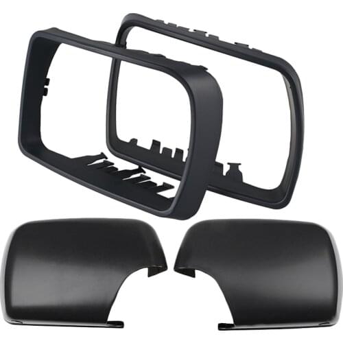 2 Pair Car Left Right Rear View Side Mirror Cover for Bmw X5 E53 3.0D/3.0I/4.4I: 1 Pair ABS Door Wing Mirror Cover & 1 Pair Rear