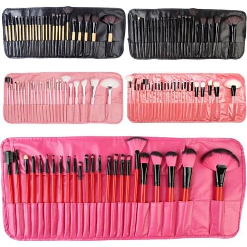 Gift Bag Of 24 pcs Makeup Brush Sets Professional Cosmetics Brushes Eyebrow Powder Foundation Shadows Pinceaux Make Up Tools