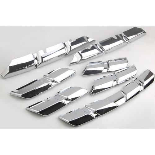 BBQ@FUKA Car Chrome ABS Car Front Mesh Grill Bumper Cover Trim Molding Fit For 2015-2016 Renault Kadjar Car Styling Accessories