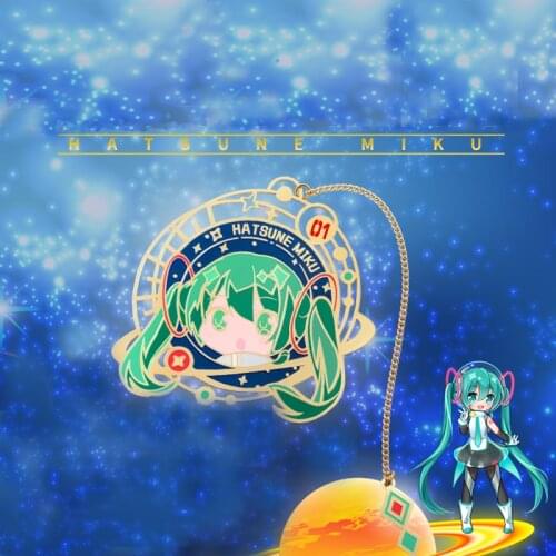 Hatsune Miku Peripheral Bookmark Animation Stationery Brass Tassel Pendant Book Clip Pagination Mark Gift Kids Xmas Halloween