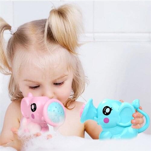 Newborn Plastic Elephant Watering Pot Bath Toys Cute Baby Cartoon Baby Bath Shower Tool Water Toys For Kids Children New