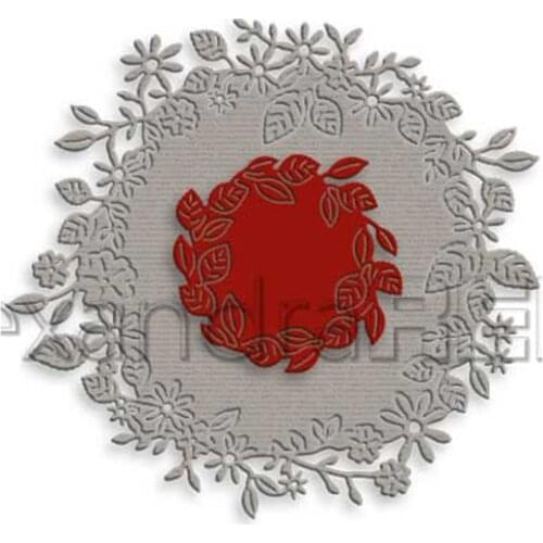 Wreath Of Flowers And Leaves Metal Cutting Dies Mold Various Card Series Scrapbook Paper Craft Knife Mould Blade Punch Cut Die