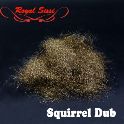 Royal Sissi 2bags total 4g superb fly tying squirrel dub Mottled natural squirrle hair perfect spiky nymphs fly tying materials