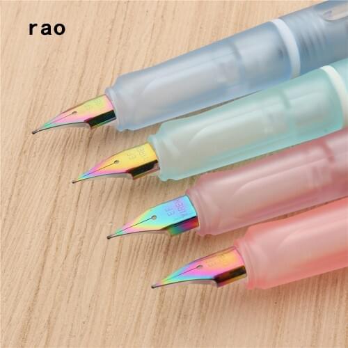 New listing High quality 411 Transparent Colors Office Fountain Pen student School Stationery Supplies ink pen