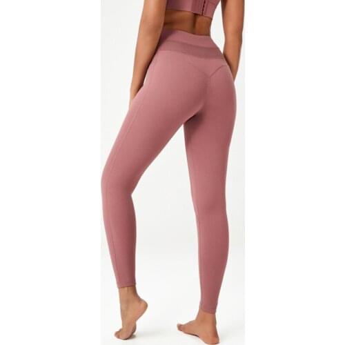 Spring New Net Yarn Patchwork Yoga Pants Women No T Line High Waist Tight Stretch Fitness Legging Running Exercise Full Pant