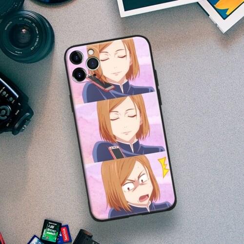 Nobara kugisaki jujutsu kaisen For IPhone Se 6 6s 7 8 Plus X XR XS 11 12 Mini Pro Max Glass TPU Silicone Phone Case Cover Shell