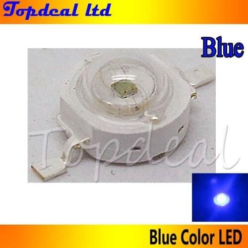 10pcs 3W High Power Blue Color 455-465nm led 3.0-3.4V 700mA 80-90Lm led bead for led lamp light