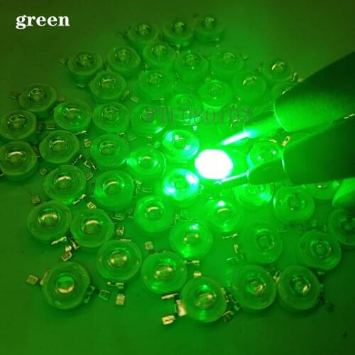 50 pcs High Power 3w LED Diodes Green 520nm~530nm LED Lamp Chip Light Lamp With 20mm / PCB Board