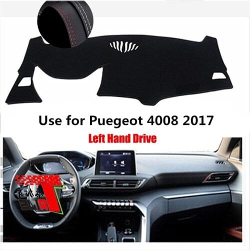 TAIJS Factory Protective Sun Shade Leather Car Dashboard Cover For Peugeot 4008 2017 Left hand drive