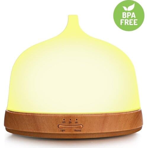 Ultrasonic Aroma Diffuser Aromatherapy Wood Humidifier 200ml Atomizer LED Fragrance Oil 7 Colors for Bedroom Office SPA Yoga